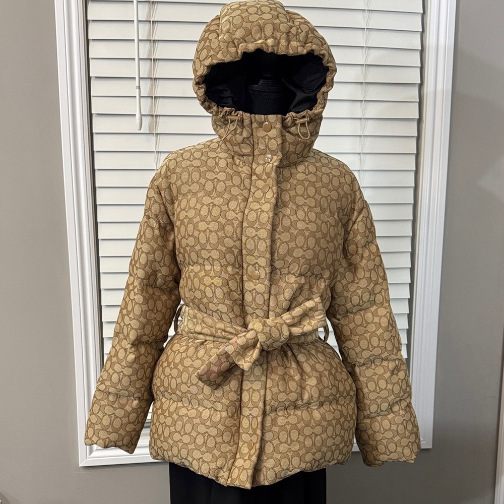 Coach Tan Patterned Women's Jacket